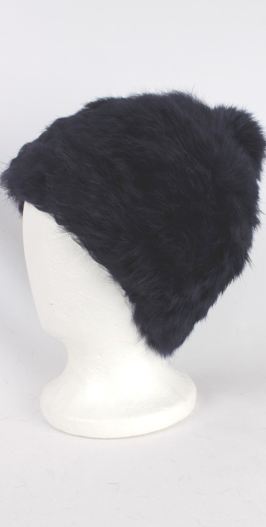 Warm winter fur beanie navy Style: HS4420 NVY image 0